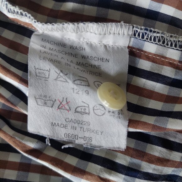 Aquascutum Vintage  Checkered Short Sleeve Shirt, Size L - Picture 3 of 8